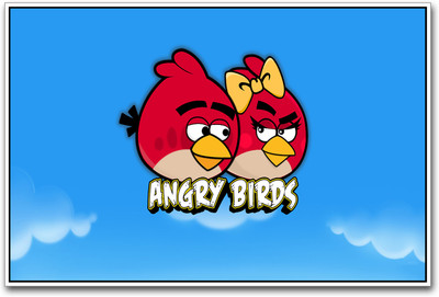 

Mr and Mrs Angry Bird Paper Print(12 inch X 18 inch)