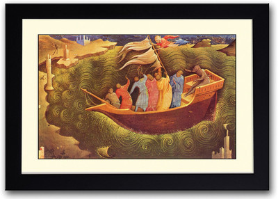

Vintage Ship Painting Fine Art Print(14 inch X 20 inch, Framed)