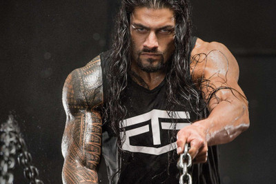 Roman Reigns at Work Paper Print(12 inch X 18 inch, Rolled)