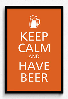 Seven Rays Keep Calm and Have Beer Framed (Small)(19 inch X 13 inch)