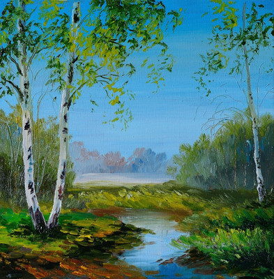 

Nature Painting Canvas Art(12 inch X 12 inch)