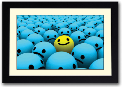 

Smiley faces Fine Art Print(14 inch X 20 inch, Framed)