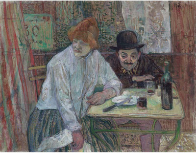 

Modern Masters Collection - At the Café La Mie by Henri de Toulouse-Lautrec - Medium Size Ready To Frame Rolled Digital Art Print On Photographic Paper(24 inch X 18 inch, Rolled)