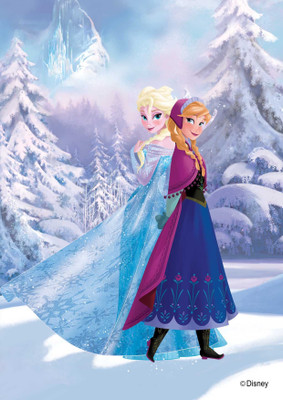 

ORKA Frozen-Elsa & Anna Digital Printed with Laminated Paper Print(18 inch X 12 inch, Rolled)