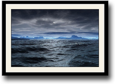 

Blue ocean Water Fine Art Print(10 inch X 14 inch, Framed)