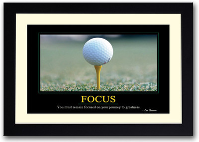 

Focus motivational Quote Fine Art Print(14 inch X 20 inch, Framed)