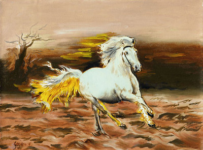20% OFF on Lone Horse(9 inch X 12 inch)