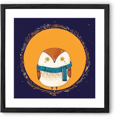 

Circle Owl Fine Art Print(24 inch X 24 inch, Framed)
