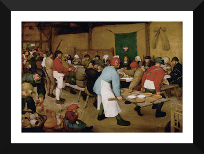 

Tallenge Old Masters Collection - Peasant Wedding by Pieter Bruegel the Elder - Premium Quality A3 Size Framed Poster Paper Print(17 inch X 12 inch, Framed)