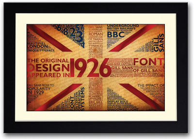

Typography Flag Fine Art Print(14 inch X 20 inch, Framed)