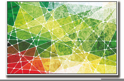 

Posterhouzz Green and red abstract design Fine Art Print(12 inch X 18 inch, Rolled)