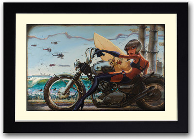 

Girl on Bike Artistic Fine Art Print(14 inch X 20 inch, Framed)