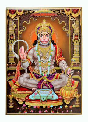 

Bm Traders Golden Zart Art Work Photo Of Hanumanji Unframed Rolled Wall Poster Big (25 X 6 Inches) Paper Print(36 inch X 25 inch, Rolled)