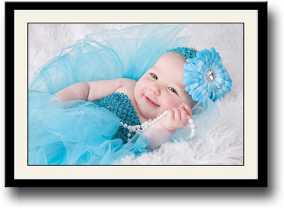 

Blue baby looking like doll Fine Art Print(10 inch X 14 inch, Framed)