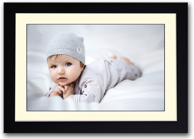 

Cute Baby With A Grey Cap Fine Art Print(14 inch X 20 inch, Framed)