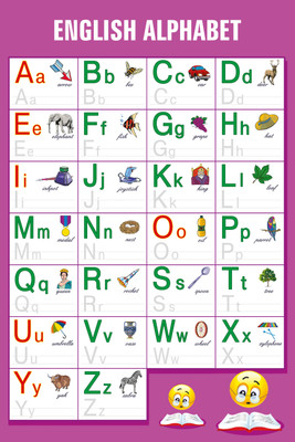 

Oshi - Learn English Alphabet Paper Print(18 inch X 12 inch, Streched)