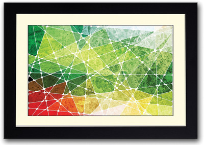 

Green and Red Abstract Design Fine Art Print(14 inch X 20 inch, Framed)
