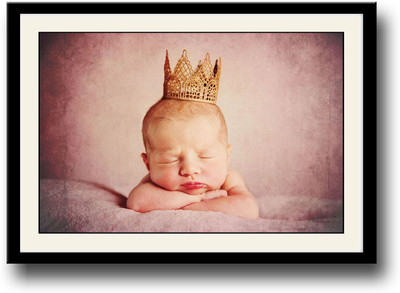 

Amazing baby with crown Fine Art Print(10 inch X 14 inch, Framed)