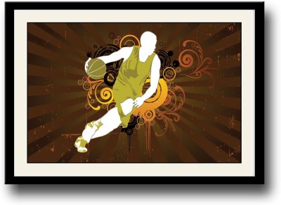 

Basketball player artistic Fine Art Print(10 inch X 14 inch, Framed)