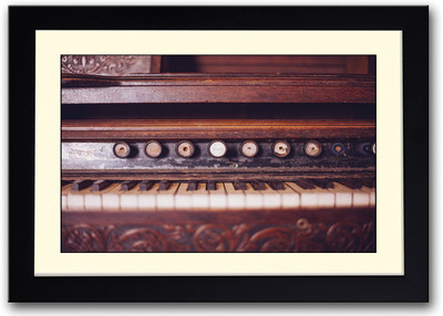

Vintage Wooden Piano Keys Fine Art Print(14 inch X 20 inch, Framed)