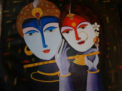 25% OFF on Painting without Frame Canvas Art Krishna-1 Canvas Art(18 inch X 22 inch)