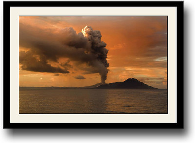

Smoke coming out of Volcano Fine Art Print(10 inch X 14 inch, Framed)