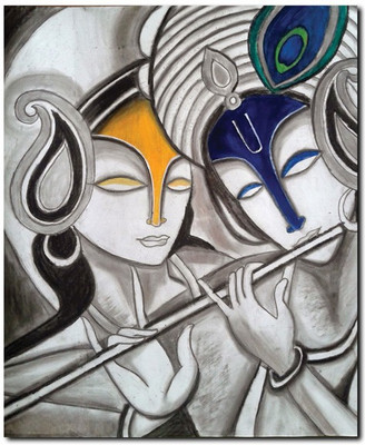 69 Off On Stybuzz Lord Krishna And Radha Modern Art Canvas Art 22