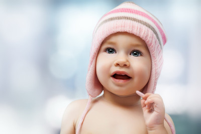 

Child's Love - Cute Smiling Baby Paper Print(12 inch X 18 inch, Streched)
