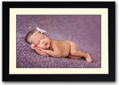 

Cutely Sleeping Baby On Purple Fine Art Print(14 inch X 20 inch, Framed)