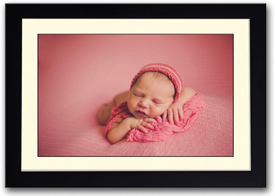 

Cute Baby On Pink Fine Art Print(14 inch X 20 inch, Framed)