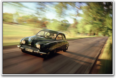 

Vintage Car on road Paper Print(12 inch X 18 inch)