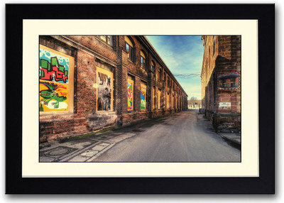

Building With Wall Graffiti Fine Art Print(14 inch X 20 inch, Framed)