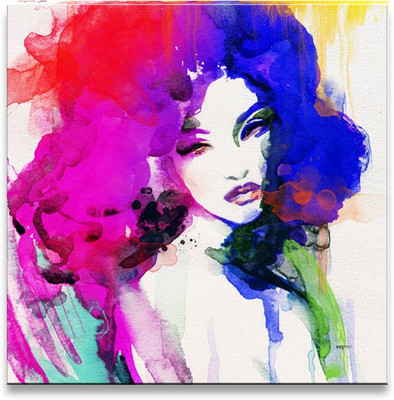 33% OFF on Abstract Woman Portrait Canvas Art(12 inch X 12 inch)