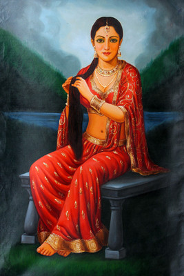 

Oshi - Women with Long Hair Paper Print(18 inch X 12 inch, Streched)