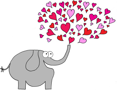 

Happy Baby Elephant - Medium Size Ready To Frame Rolled Digital Art Print On Photographic Paper(18 inch X 18 inch, Rolled)