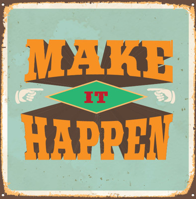 33% OFF on Seven Rays Make it Happen Paper Print (Small) Paper Print(12 inch X 12 inch)