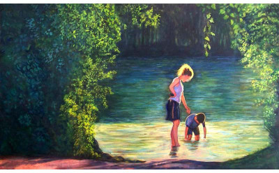 

Love of a Mother and Child - Medium Size Ready To Frame Rolled Digital Art Print On Photographic Paper(24 inch X 12 inch, Rolled)