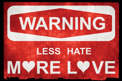

QUOTE LOVE HATE 12X18 INCHES Fine Art Print(12 inch X 18 inch)