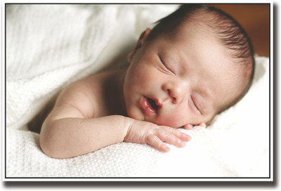 Baby sleeping with mouth open Fine Art Print(12 inch X 18 inch, Rolled)