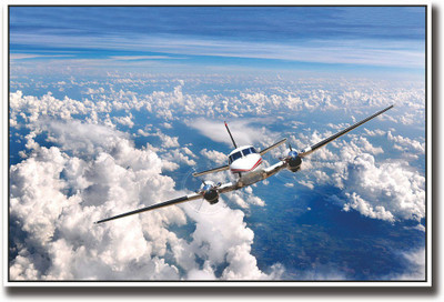 

Aeroplane in sky Fine Art Print(12 inch X 18 inch, Rolled)
