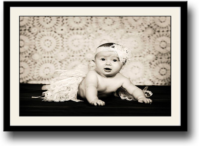 

Cute newborn b&w Fine Art Print(10 inch X 14 inch, Framed)