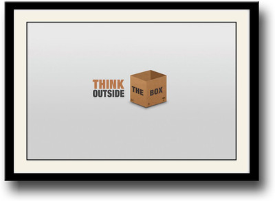 

Think outside the box Fine Art Print(10 inch X 14 inch, Framed)