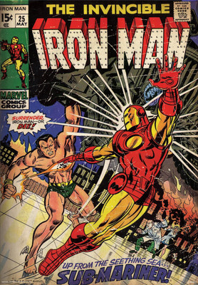 Iron man-Submarine poster (Officially Licensed) Paper Print(24 inch X 16 inch, Rolled)