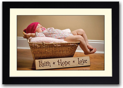 

Faith Hope and Love Cute Baby Fine Art Print(14 inch X 20 inch, Framed)