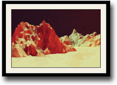 

Digital art mountains Fine Art Print(10 inch X 14 inch, Framed)