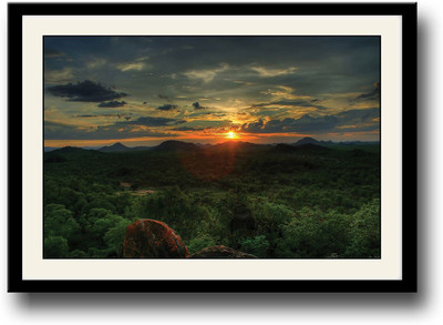 

Sunset in Mountain Fine Art Print(10 inch X 14 inch, Framed)
