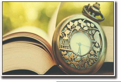 

Posterhouzz Vintage Watch and Book Fine Art Print(12 inch X 18 inch, Rolled)
