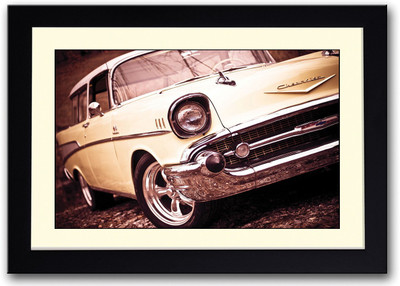 

Yellow Vintage Car Fine Art Print(14 inch X 20 inch, Framed)