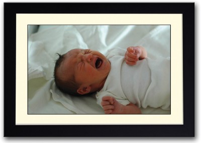 

Newborn Baby Crying Fine Art Print(14 inch X 20 inch, Framed)