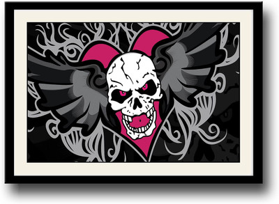 

Skull with wings Fine Art Print(10 inch X 14 inch, Framed)